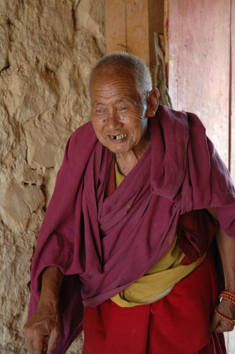 One of the oldest lamas at the temple